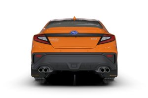 Subaru WRX Mud Flaps - Rally Armor - UR Series with Orange Logo - Black - `22-`25 Subaru WRX Mud Flaps - Rally Armor - UR Series with Orange Logo - Black - `22-`25